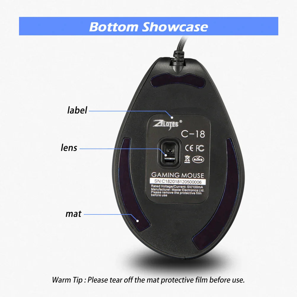 Vertical Mouse RGB Ergonomic Gaming