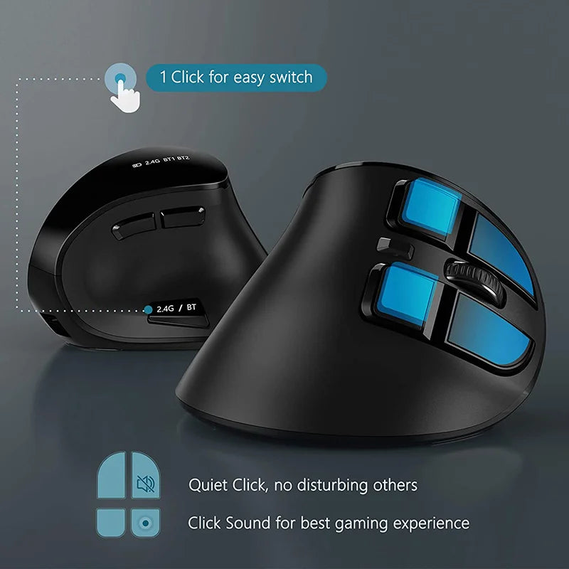 Rechargeable Vertical Wireless Mouse