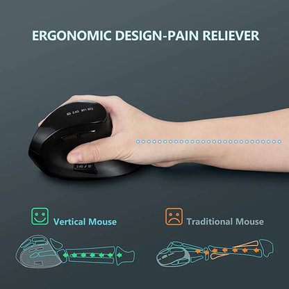 Rechargeable Vertical Wireless Mouse