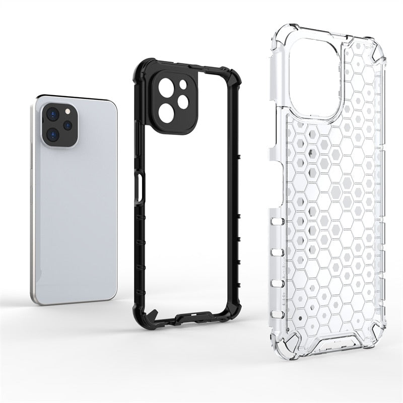Huawei Nova Y61 Cover Transparent Honeycomb Clear Cover - ShieldSleek