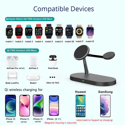 30W 5 In 1 Wireless Charger Stand