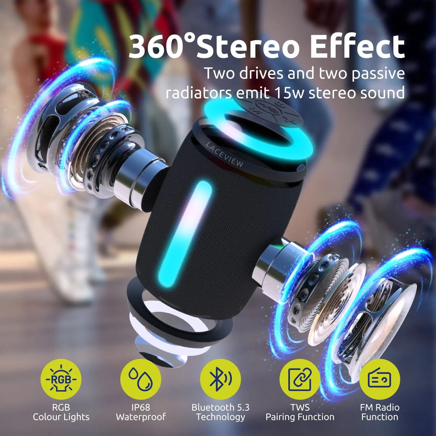 IP68 Waterproof Wireless Portable Speakers