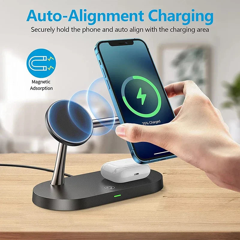 30W 5 In 1 Wireless Charger Stand
