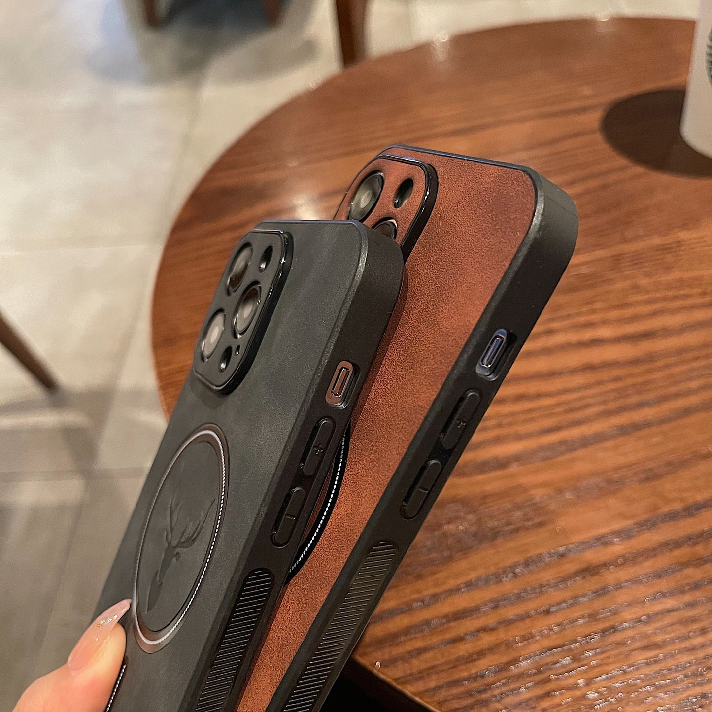 Luxury Business Deer Wireless Charging Magnetic Cortex Case For iPhone - ShieldSleek