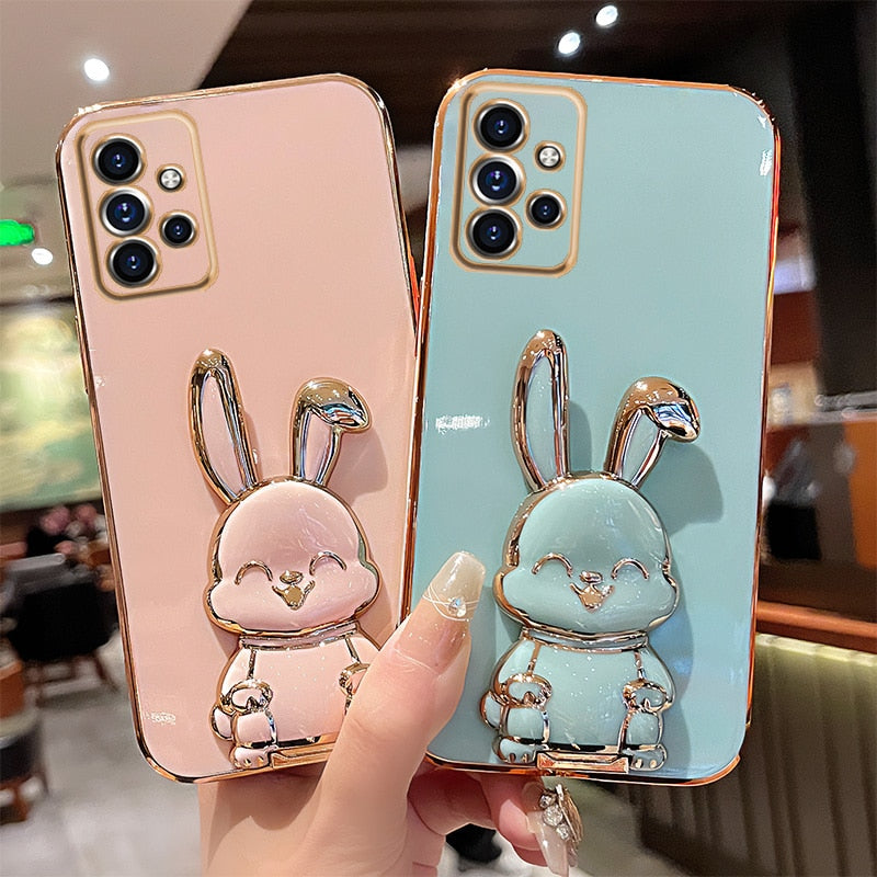 Rabbit Stand Phone Case For Samsung Galaxy Silicon Cover - ShieldSleek