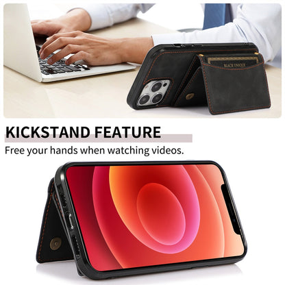 Retro Folded Matte Leather Wallet Case for iPhone - ShieldSleek