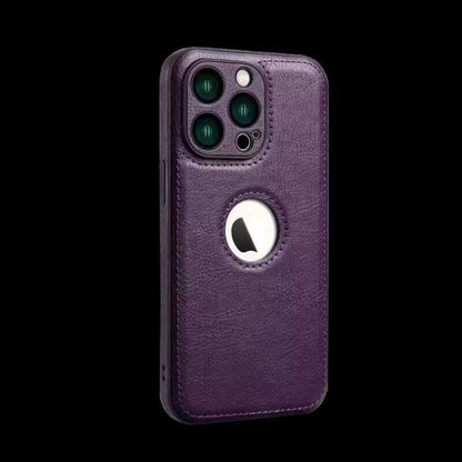 Luxury High-end Leather Case for iPhone Camera Lens Protection Mobile Phone Cover - ShieldSleek