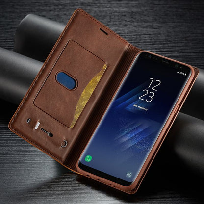 Luxury Magnetic Flip Stand Leather Wallet Samsung Galaxy S8 Plus - ShieldSleek