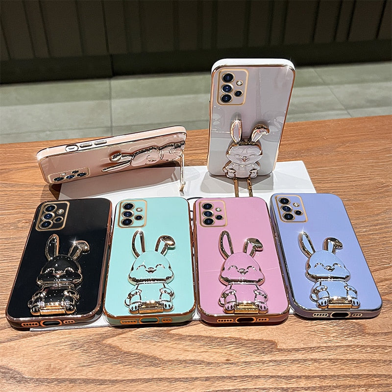 Rabbit Stand Phone Case For Samsung Galaxy Silicon Cover - ShieldSleek