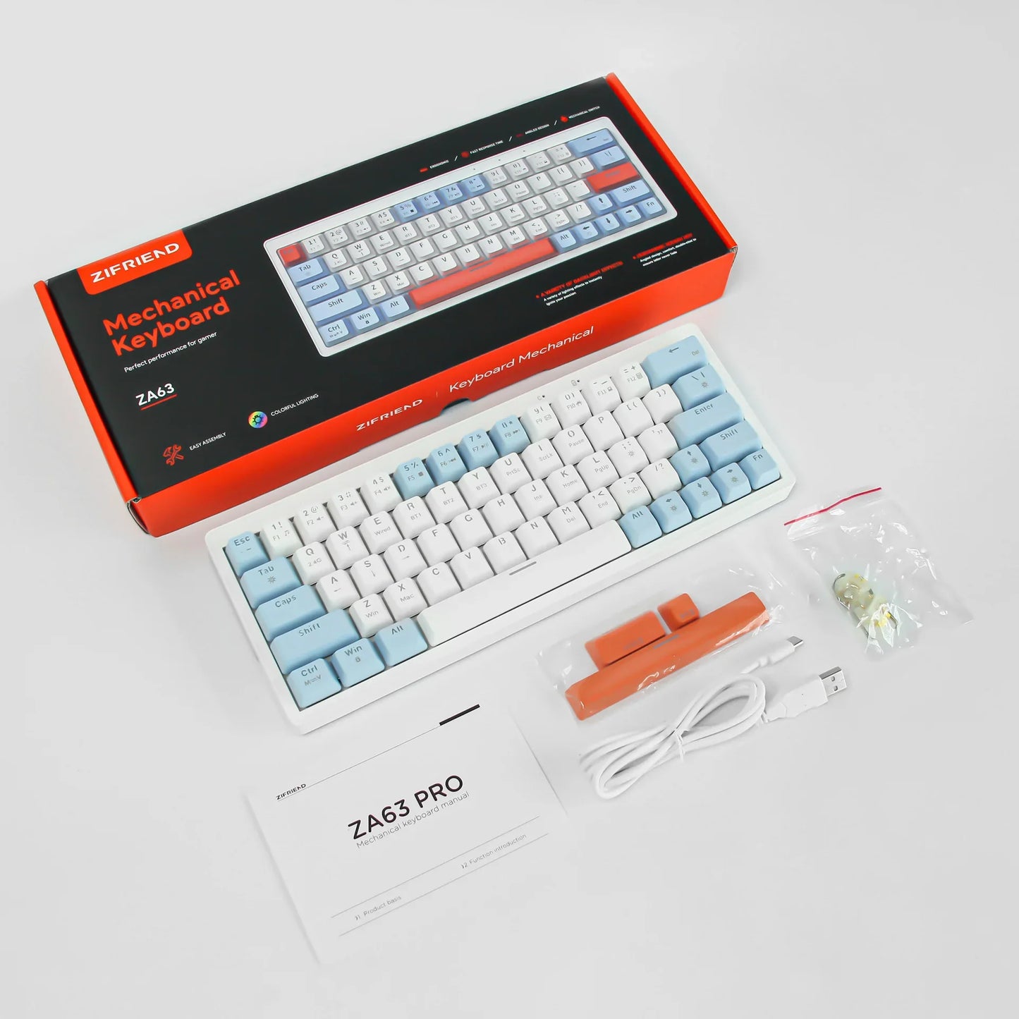 63 Keycaps Mechanical Keyboards