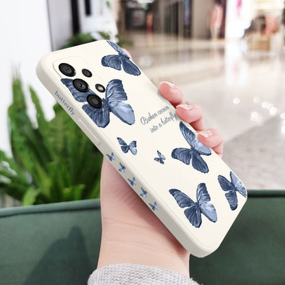 Flower Butterfly Love Phone Case For Samsung Liquid Silicone Cover - ShieldSleek