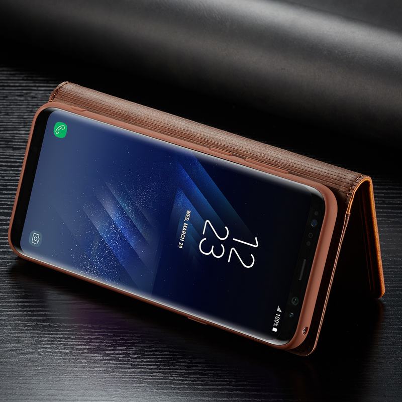 Luxury Magnetic Flip Stand Leather Wallet Samsung Galaxy S8 Plus - ShieldSleek