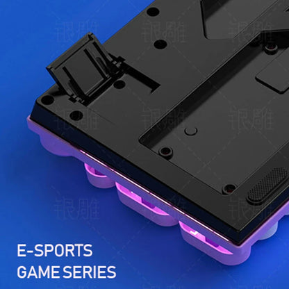 Punk Color Blocking Gaming Keyboard