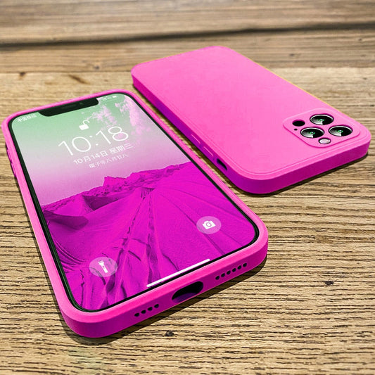 Square Liquid Silicone Soft Case for IPhone - ShieldSleek
