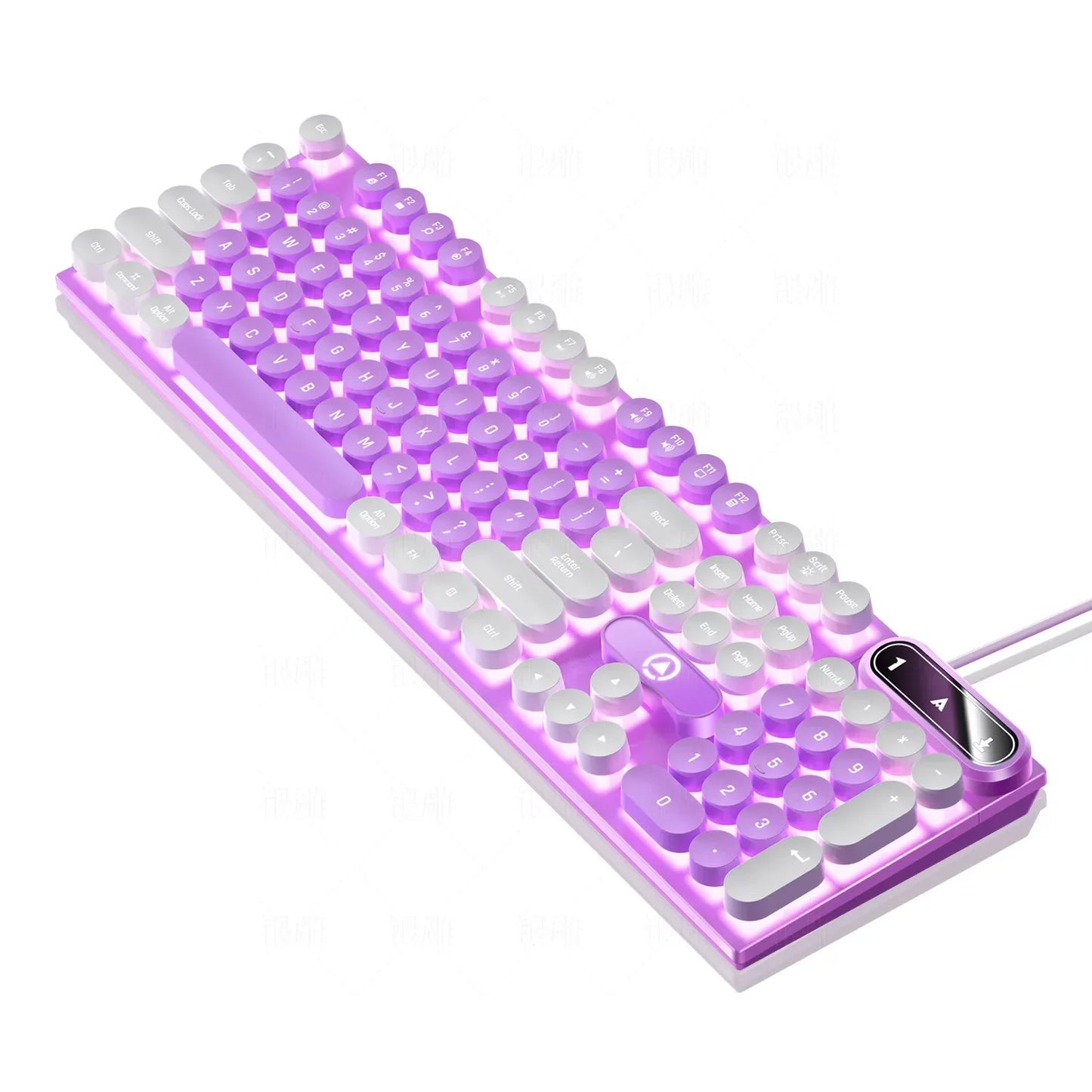 Punk Color Blocking Gaming Keyboard