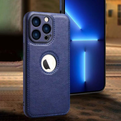 Luxury High-end Leather Case for iPhone Camera Lens Protection Mobile Phone Cover - ShieldSleek