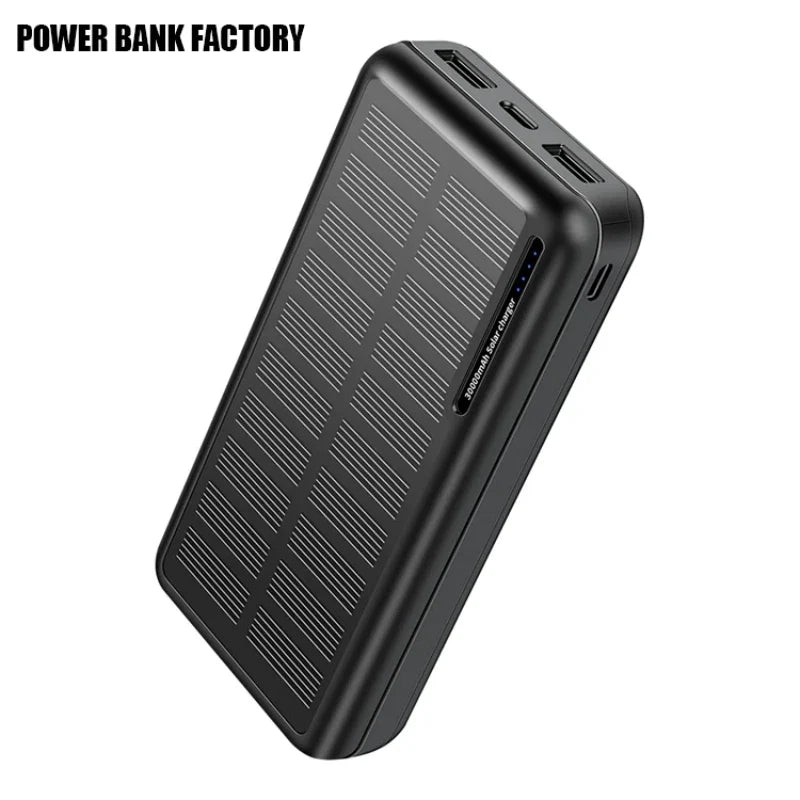 30000mAh Ultra-large Capacity Solar Powered